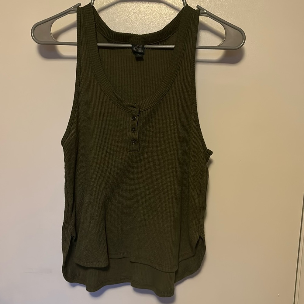 Olive Green Knit Tank